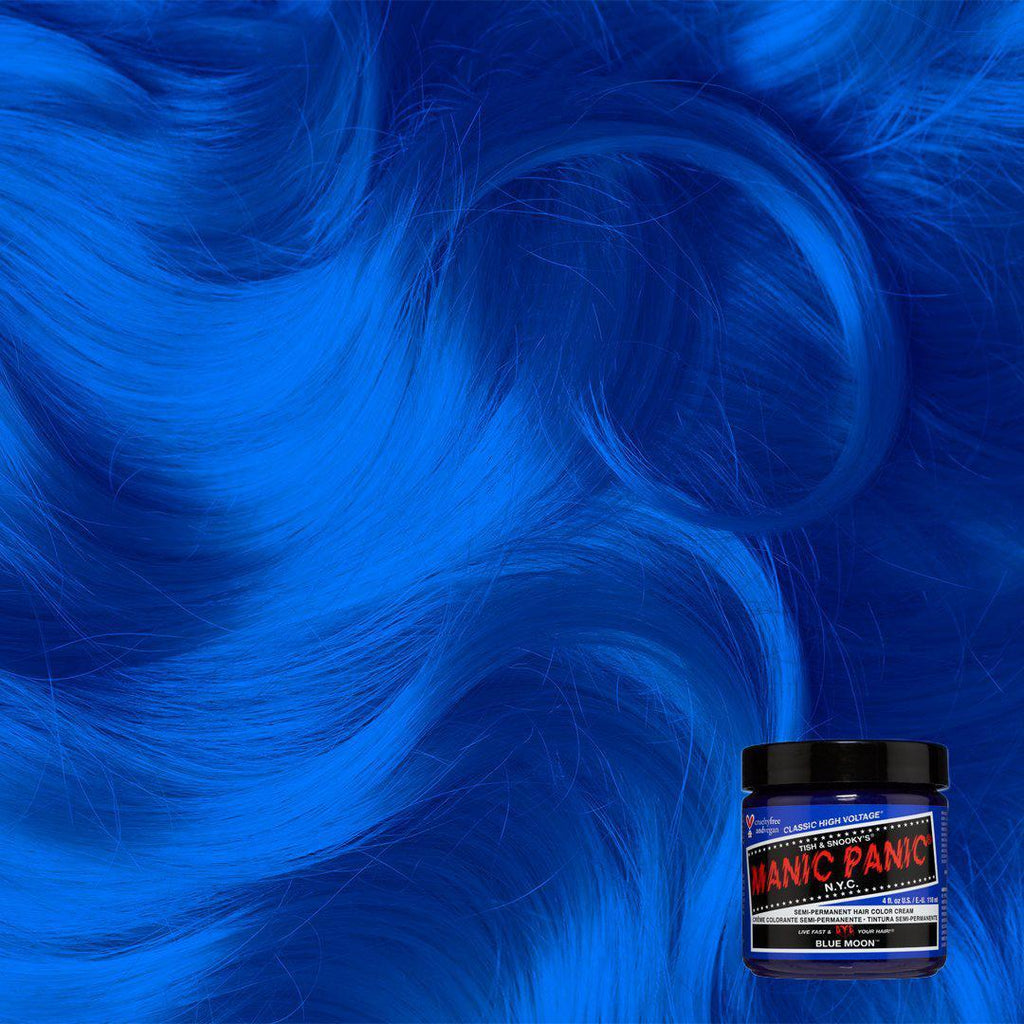 Blue Moon™ - Classic High Voltage®, bright blue, cornflower blue, blue, true blue, neon blue, primary blue, cool blue, neutral blue, bleu, blu, semi permanent hair color, hair dye