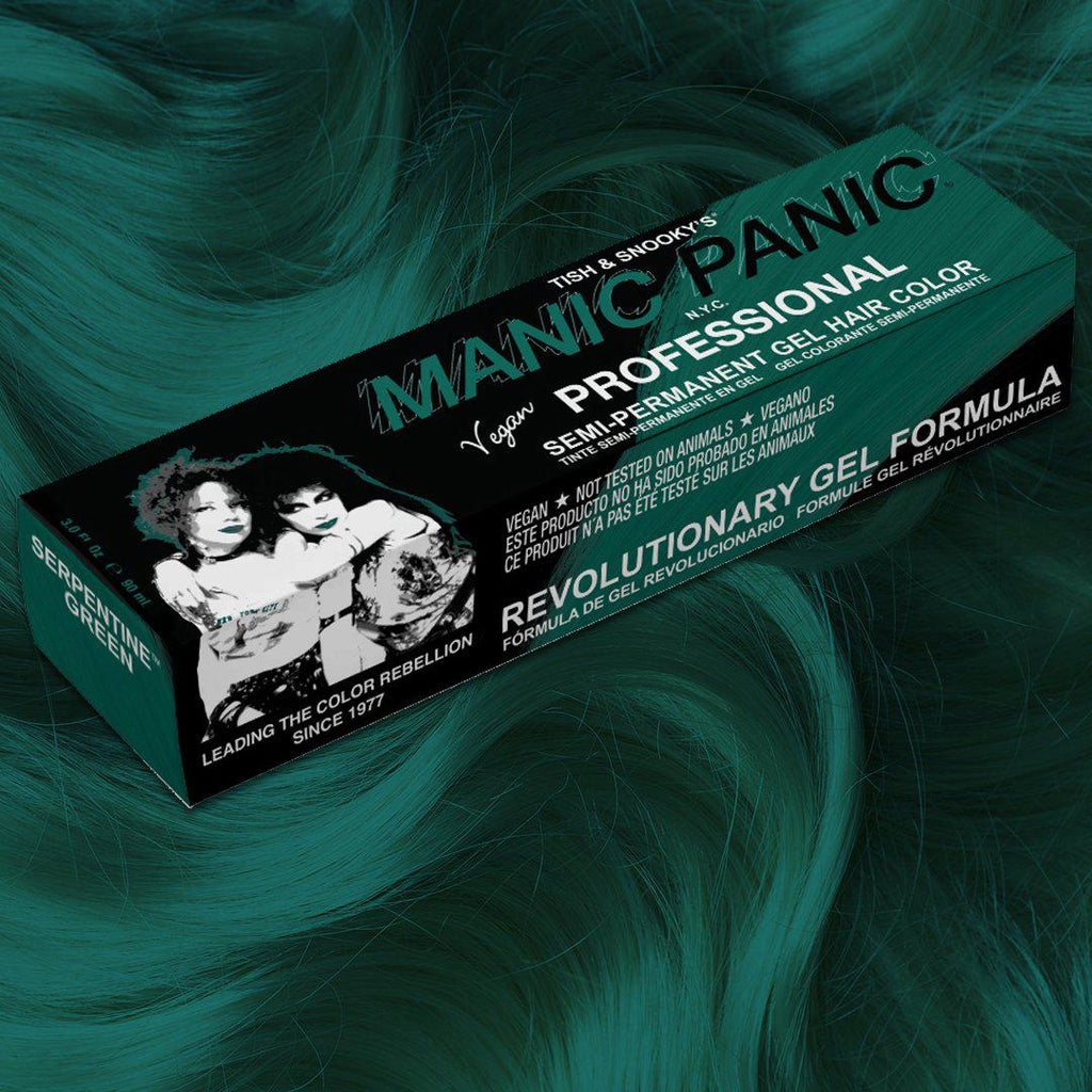 Serpentine® Green - Professional Gel Semi-Permanent Hair Color - Tish & Snooky's Manic Panic, Green hair, Jade Green, Bright Green
