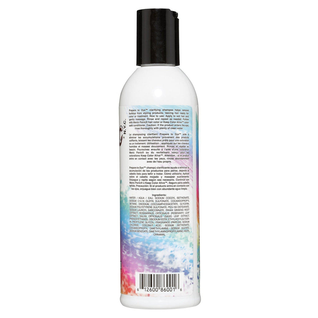 Shampoo PREPARE TO DYE / CLARIFYING SHAMPOO 8oz - Tish & Snooky's Manic Panic